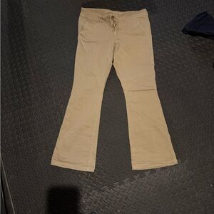 American Eagle Outfitters Tan Flare Pants
